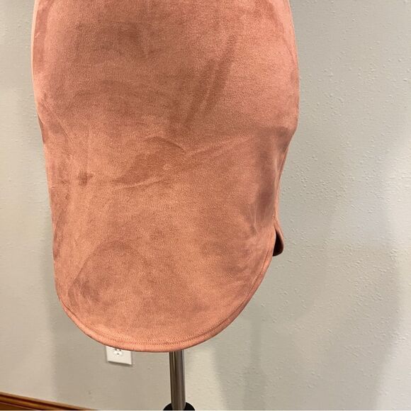 Windsor Tan sexy deep lace up v-neck short sleeve Mini velvet Dress size xs - Picture 5 of 12